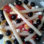 Recetas Fáciles de Ensalada de Esparragos, Tomates, Aceitunas Negras, Queso