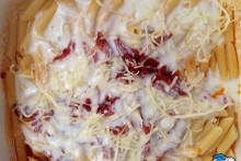 Recetas Fáciles de Macarrones con chorizo gratinados al horno