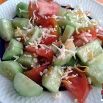 Recetas Fáciles de Ensalada de Pepino Holandés con Tomate y Queso